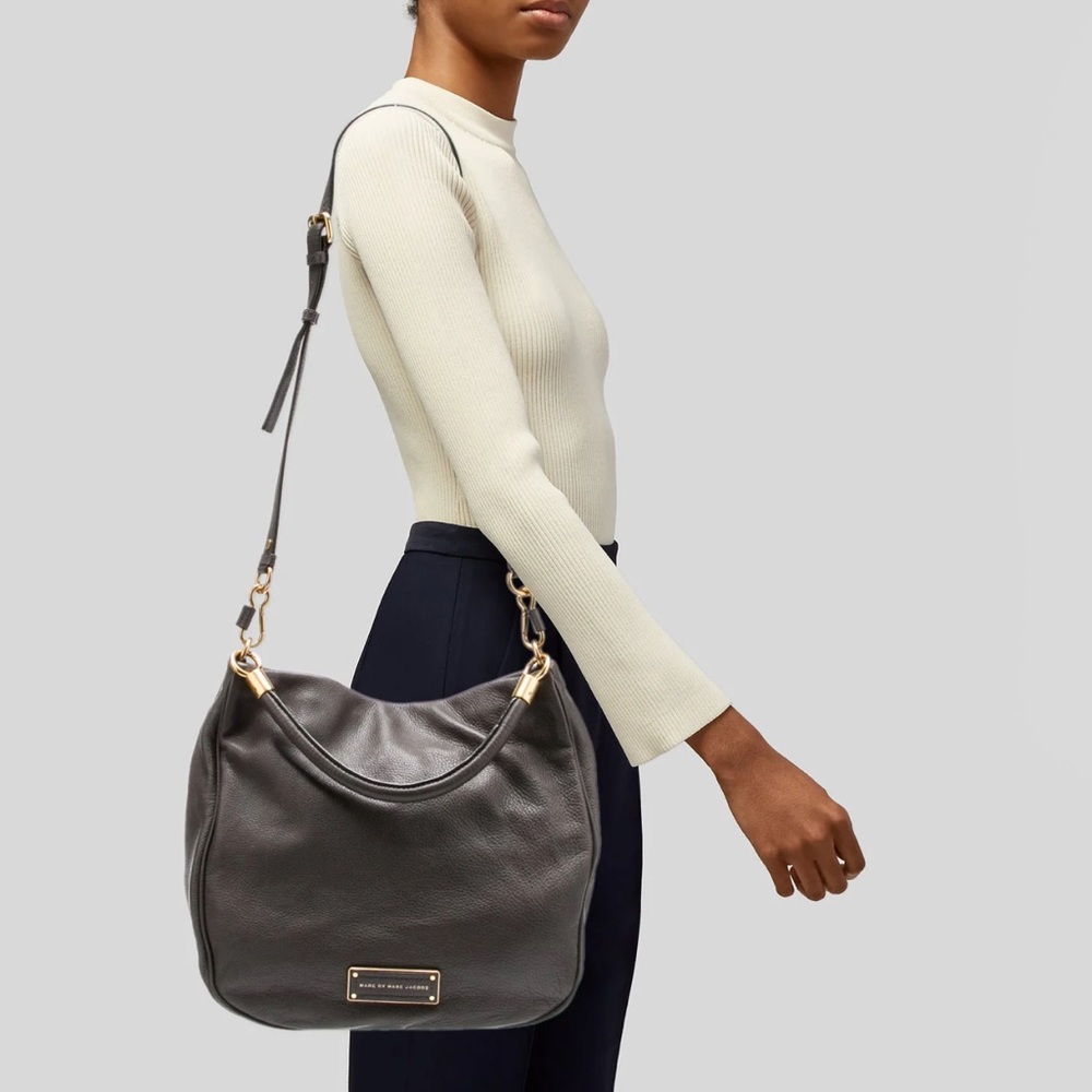Marc Jacobs Gray Leather Shoulder Bag